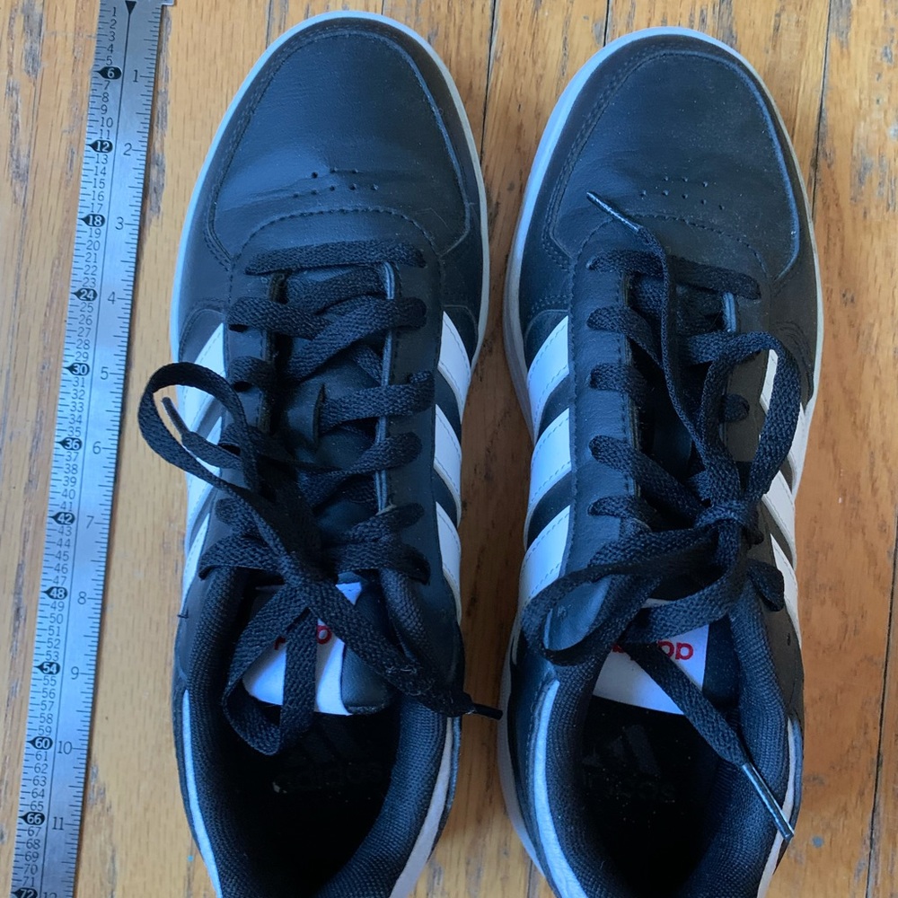 Adudas Black and White Men's Court Shoes